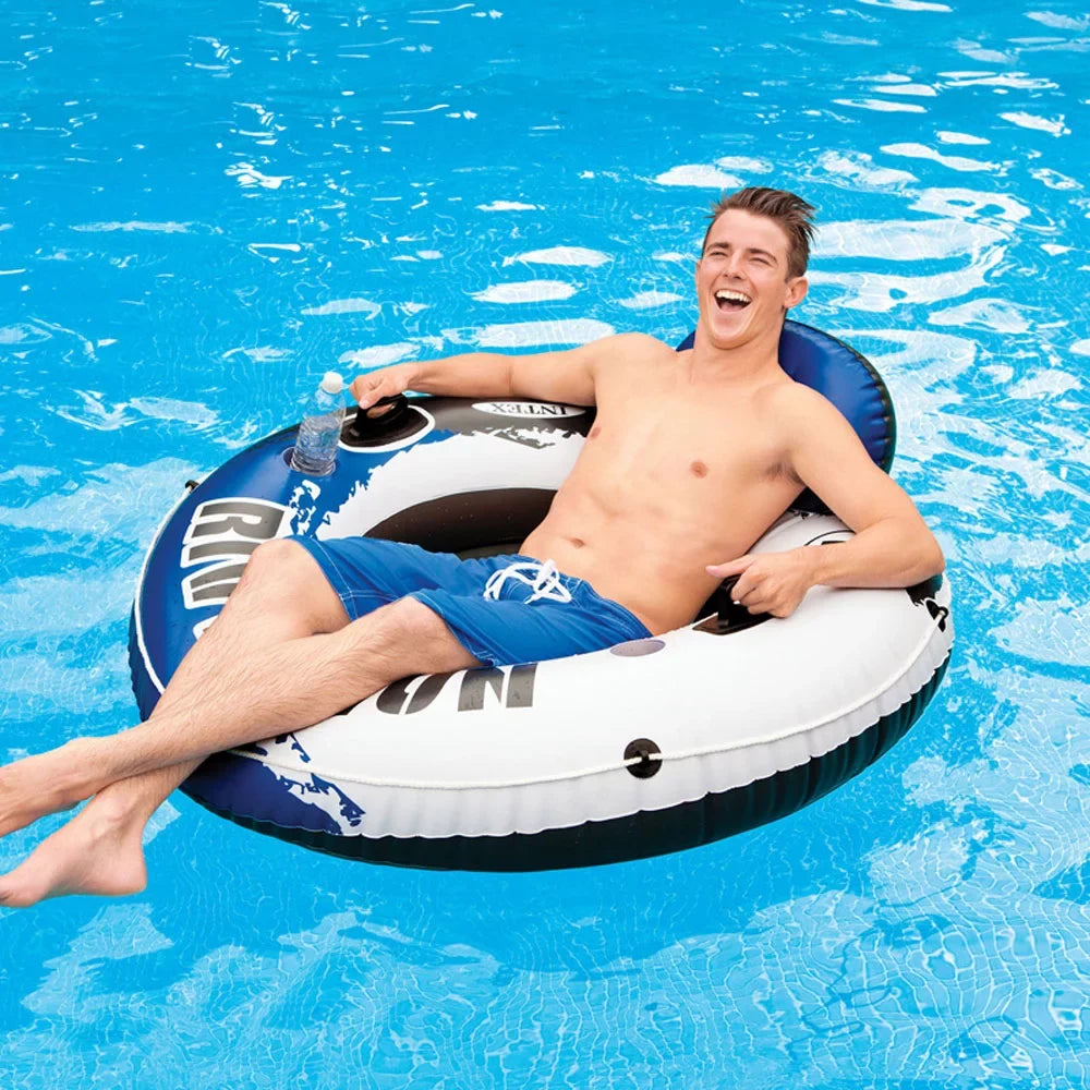 Intex River Run 1-Person Inflatable Floating Tube Raft for Lake/Pool (15 Pack)