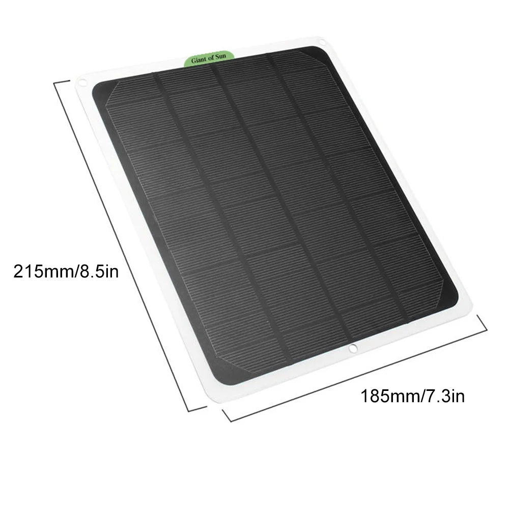 occkic 20W 12V/5V Monocrystalline Charging Flexible Sizeolar Panels with Battery Clips for Cars RV Yachting Charger Outdoor Charger