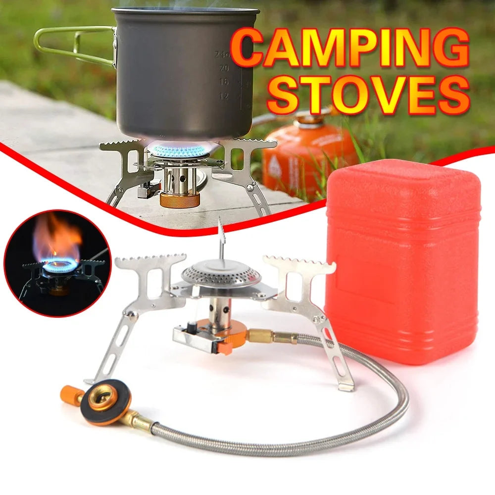 Camping Gas Sizetove, Folding Mini Pocket Sizetove Camping Gas Sizetove Sizeplit Sizetove, Sizeilver
