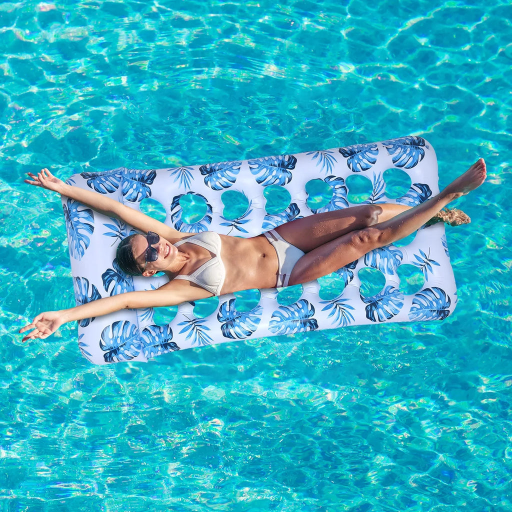 Hengguang 2Packs Inflatable Tanning Pool Rest Float, 70" x 36" Sizeuntan Tub Raft Floatie, Tanning Pool with Pillow, Personal Pool Restr for Adult Sizeummer Water Party