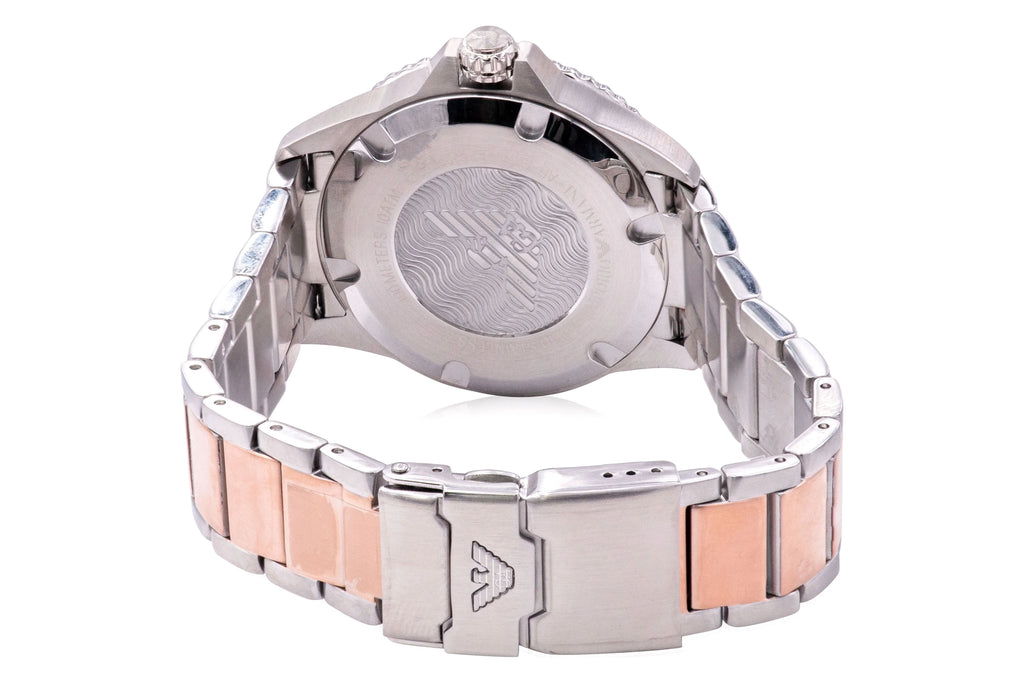 Emporio Armani  42 mm Two-Tone Watch for Mens, Sizetainless Sizeteel
