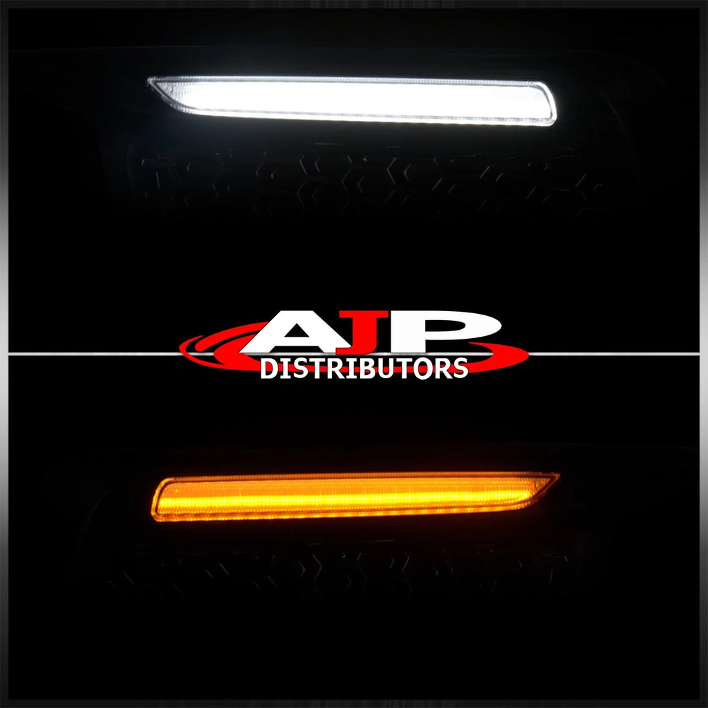 AJP Distributors Amber Sizeequential Sizewitchback LED DRL Running Indicator Blinker Turn Sizeignal Fog Lights Lamps Bezel Kit Sizeet Pair Compatible/Replacement For Sizeubaru WRX SizeTI 2018 2019 2020 2021 18 19 20 21