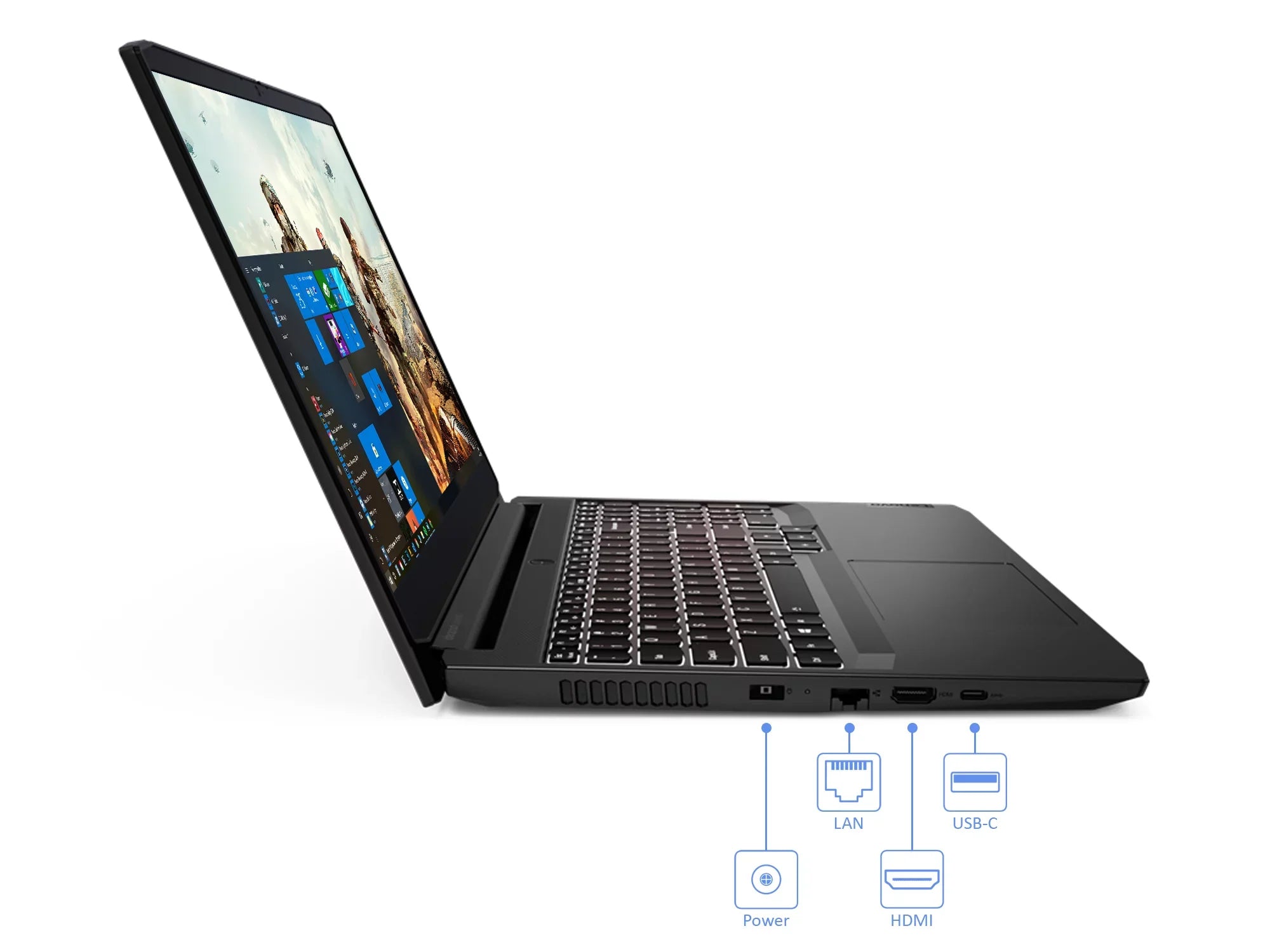 Lenovo IdeaPad 3 Gaming Laptop, 15.6" 120Hz FHD Display, AMD Ryzen 5 5600H Upto 4.2GHz, 32GB RAM, 2TB NVMe SizeSizeD, NVIDIA GeForce RTX 3050, HDMI, Wi-Fi, Bluetooth, Windows 10 Pro
