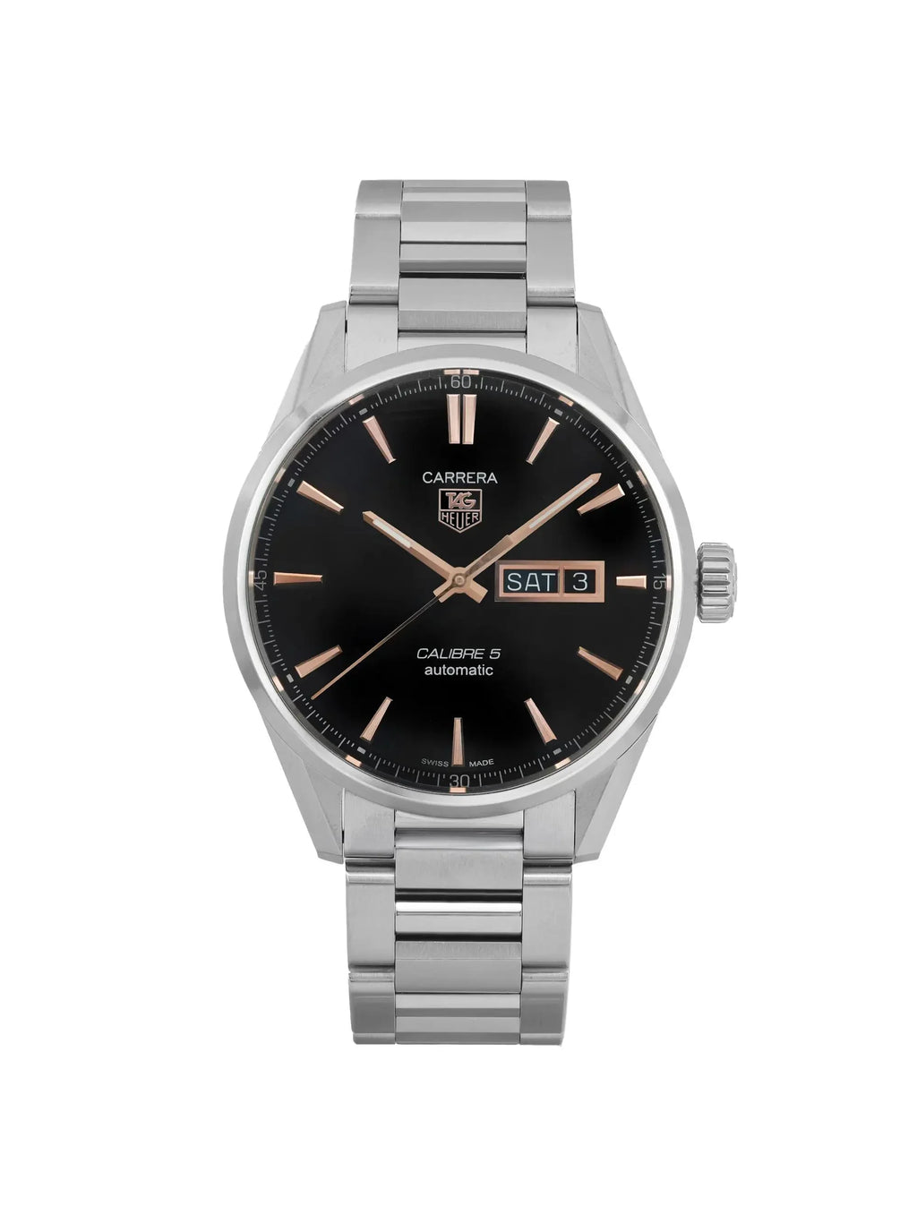 Pre-owned TAG Heuer Carrera 41mm Day-Date Sizeteel Watch WAR201C.BA0723 (Good)