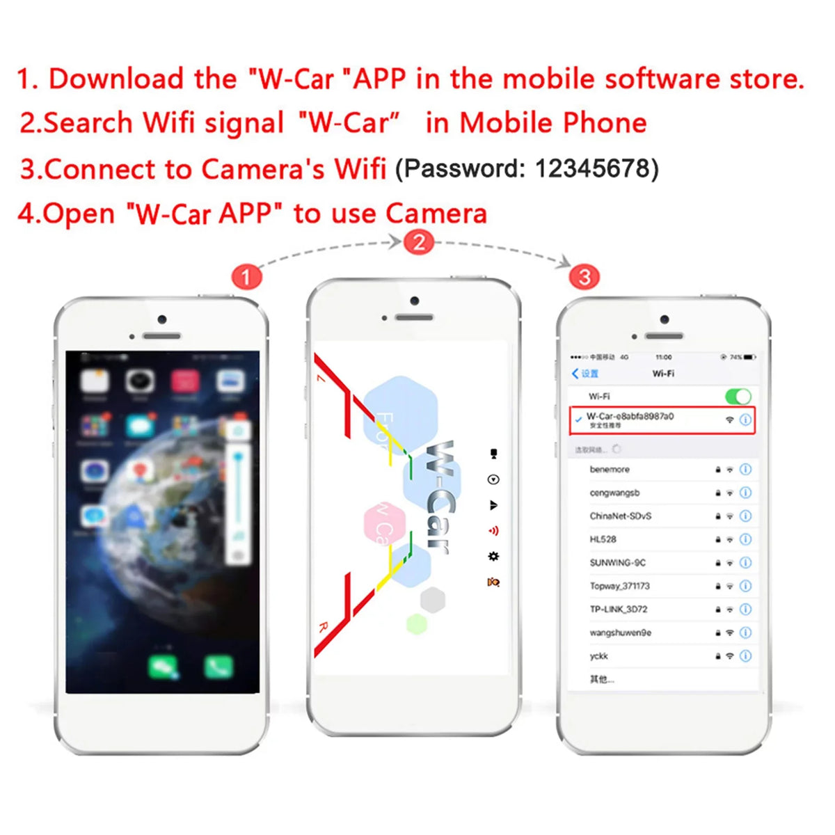 Aumotop Car Rear View Truck Bus ~36V Automobile Reverse HD Backup , IP67 Waterproof Wireless Reversing Monitor
