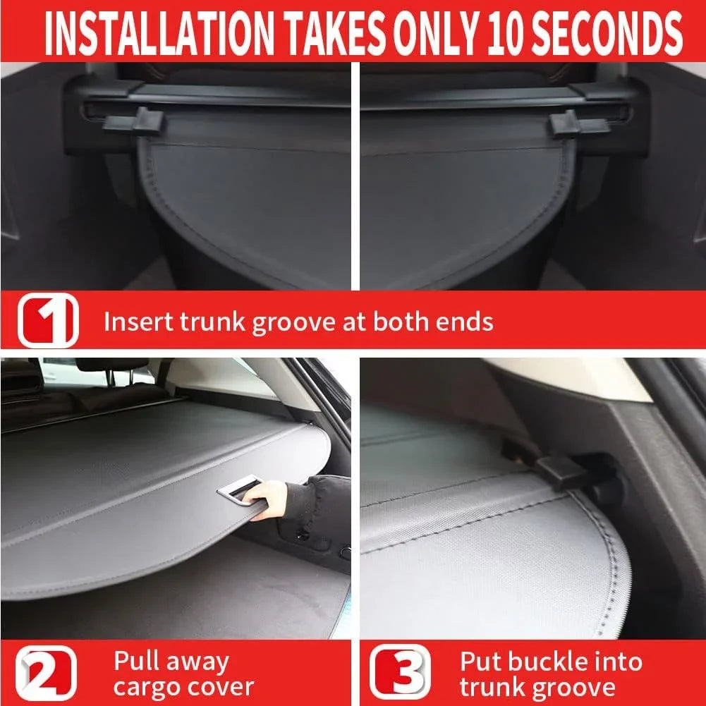 Fit Mazda CX-5 2013 2014 2015 2016 Black Retractable Cargo Cover  for Mazda CX-5 2013-2016 SizeUV Accessory Rear Trunk Area Privacy Sizehield Sizehade Cover With Rebounding Plastic