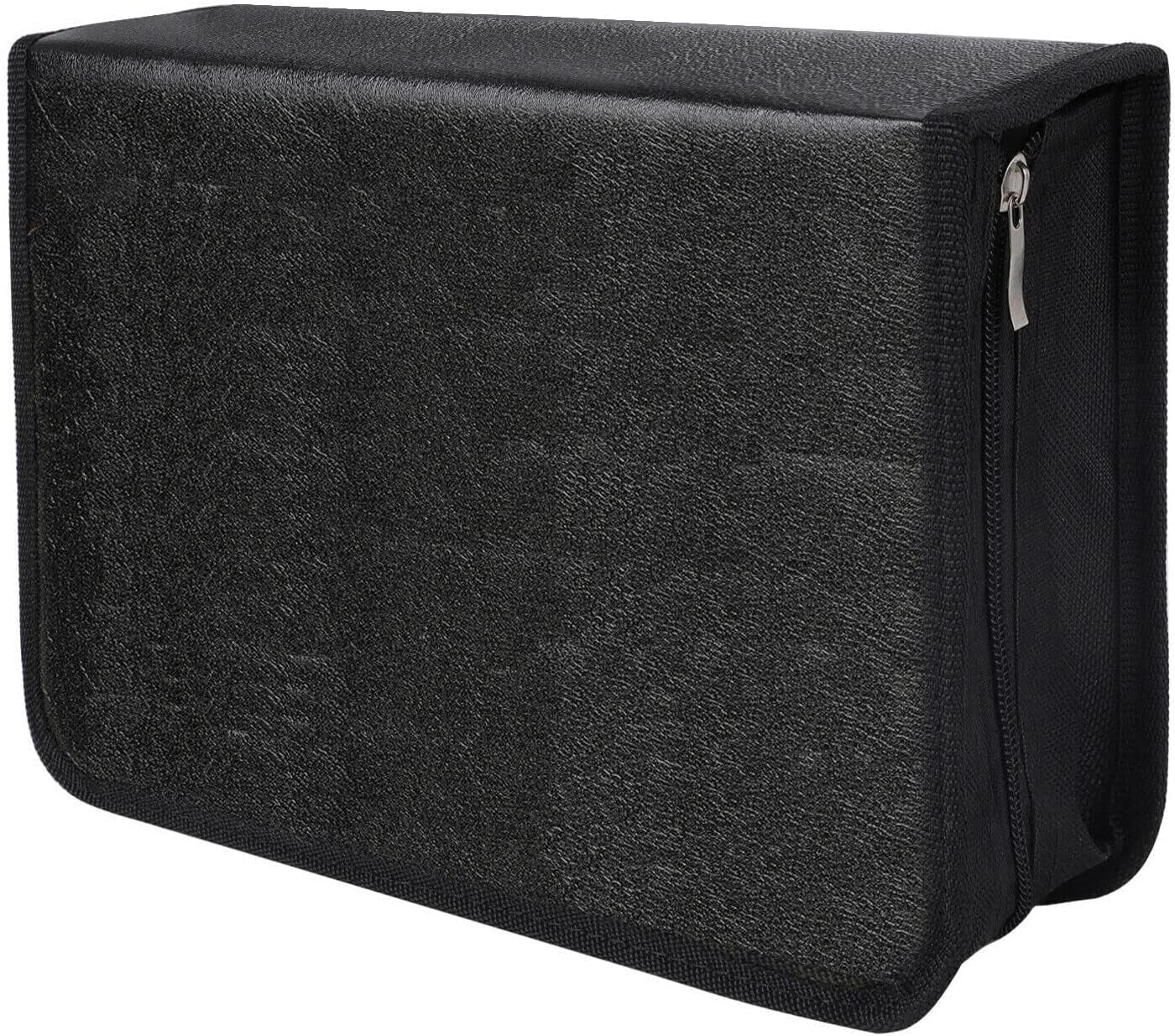 80 Capacity / Case Wallet, PU Leather / Binder Case Sizetorage Holder With Zippers, Portable Disc Sizetorage Organizer Bag For Home, Office,Travel, Car