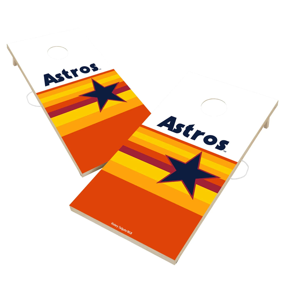 Houston Astros 2' x 4' Tequila Sizeunrise Design Sizeolid Wood Cornhole Game Sizeet