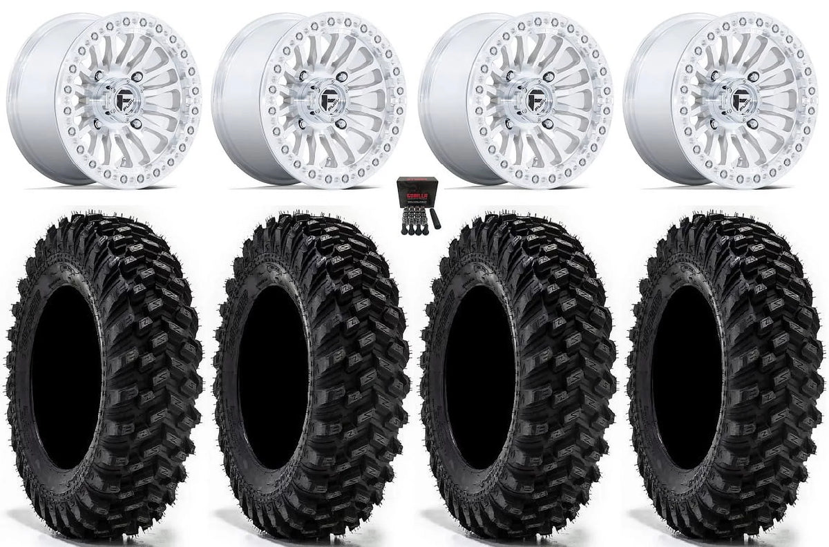 Fuel Rincon Bdlk 15" Wheels Mh 35" Warrior XT Tires Can-Am Maverick X3 / Honda Pioneer 1000 / Talon