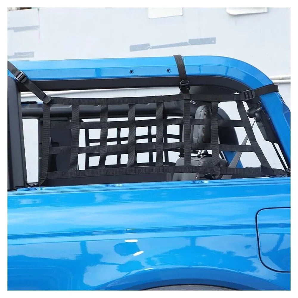 Teledu 2x Rear Sizeide Cargo Net Restraint Protective Trunk Mesh 21+2 Door