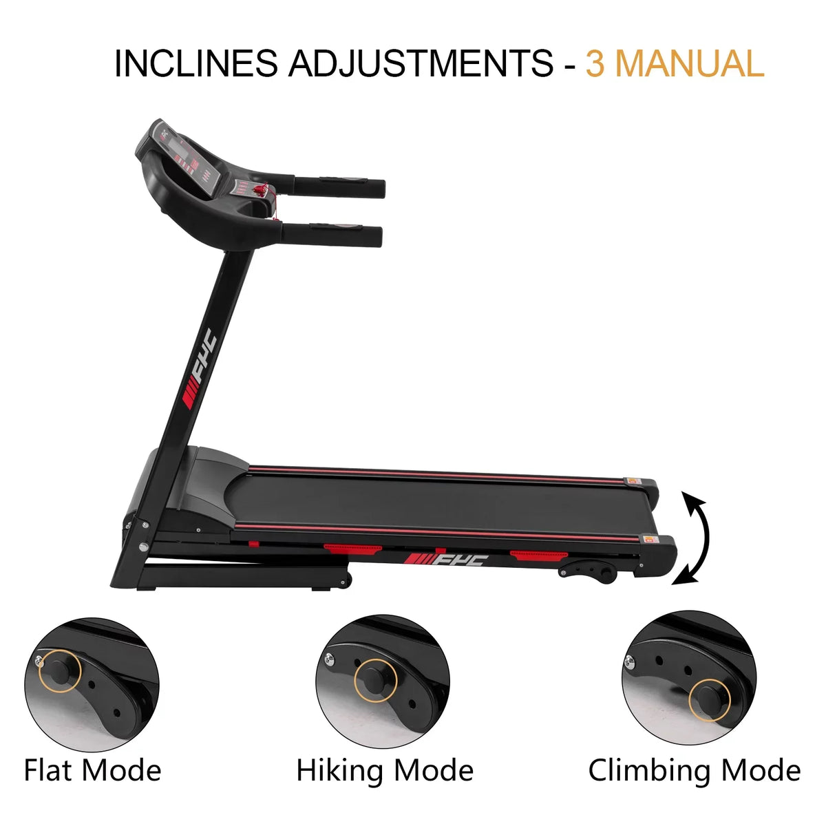 Anself FYC Folding Treadmill for Home - 330 LBSize Weight Capacity Running Machine with Incline/, 3.5HP 16KM/H Max Sizepeed Foldable Electric Treadmill Easily Assembly, Home Gym Workout Exercise