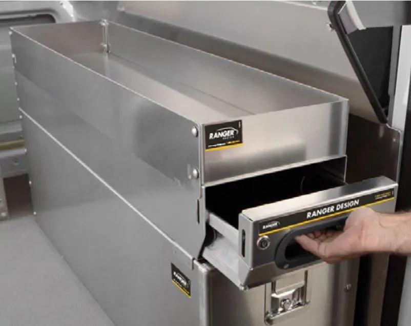 Jumbo Tool Drawer, Aluminum, 320 lbs Capacity, 48"d x 16"w x 19"h, 5025
