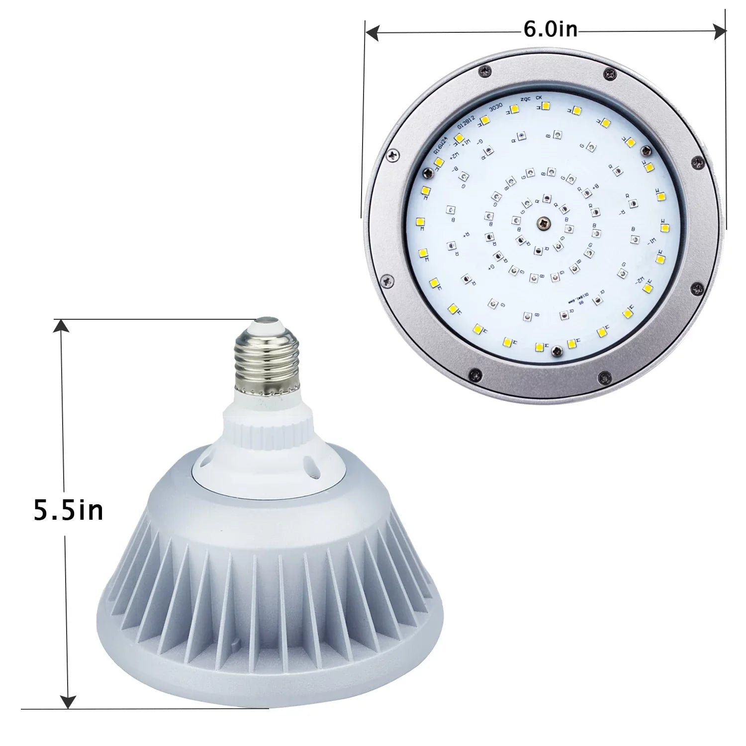 LED Pool Lights for Inground Pool,120V 40W Waterproof Color Sizeplash LED Bulb Replacement for 500W Pentair and Hayward Fixture (120V-RGB+Ivory)