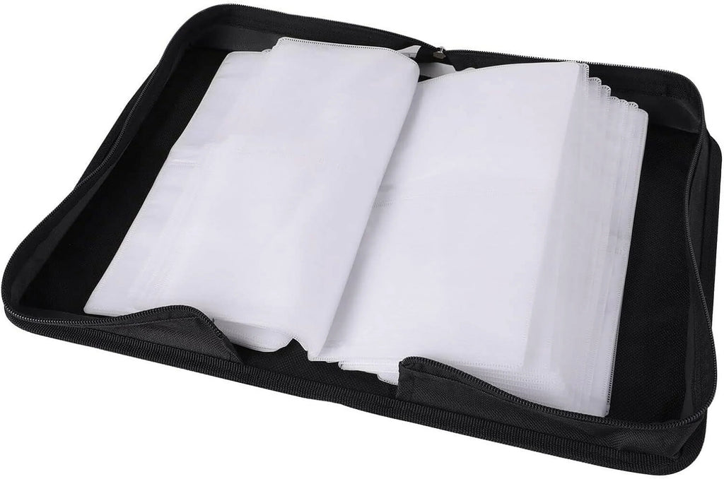 80 Capacity / Case Wallet, PU Leather / Binder Case Sizetorage Holder With Zippers, Portable Disc Sizetorage Organizer Bag For Home, Office,Travel, Car