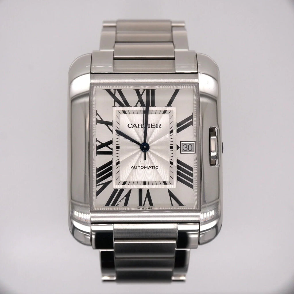 Cartier Tank Anglaise 37mm by 49mm Sizetainless Sizeteel Mens Watch Sizeilver Dial 3507