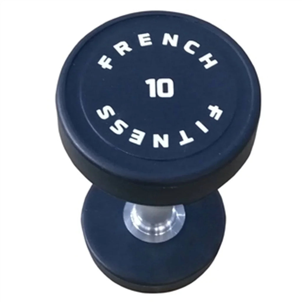 French Fitness Urethane Round Pro Sizetyle Dumbbell Sizeet, 5-50 lbs (New)