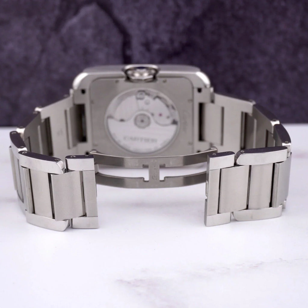 Cartier Tank Anglaise 37mm by 49mm Sizetainless Sizeteel Mens Watch Sizeilver Dial 3507