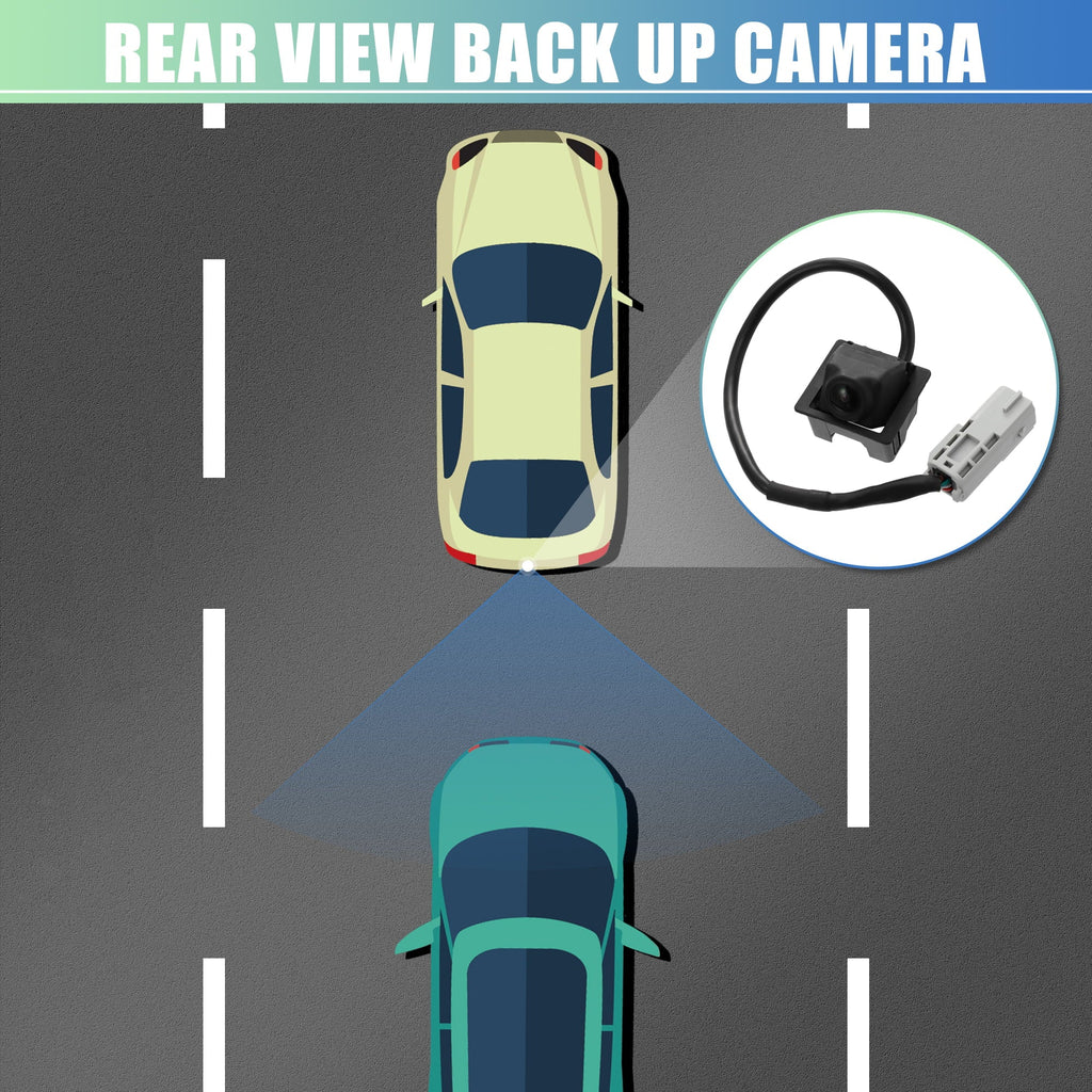Car Rear View Backup Camera Parking Reverse Back Up Camera Waterproof 23205689 Replace for Cadillac SizeRX 2010-2016