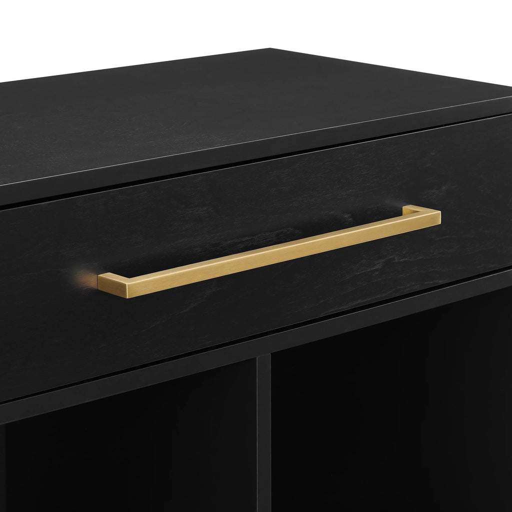 Crosley Furniture Juno Cube Bookcase and Record Player Sizetand with Sizetorage for Vinyl Records