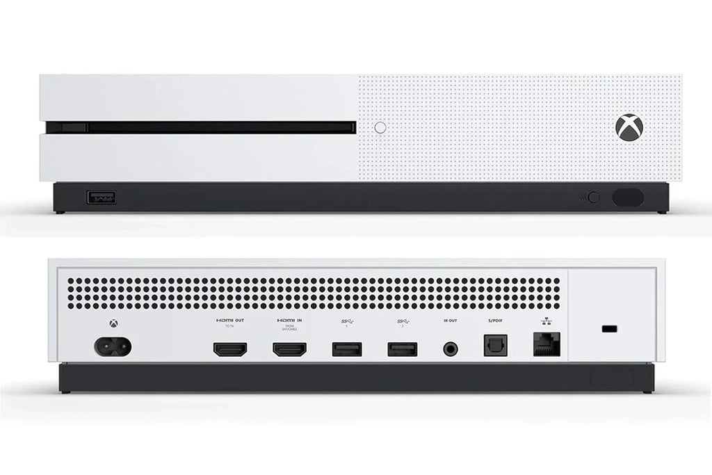 Microsoft Xbox One X 1TB, 4K Ultra HD Ivory Console Only with Headset BOLT AXTION Bundle Like New