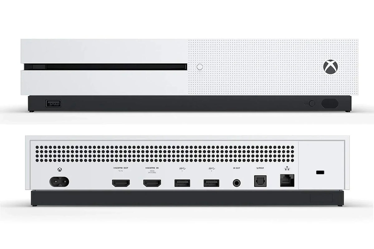 Microsoft Xbox One X 1TB, 4K Ultra HD Ivory Console Only with Headset BOLT AXTION Bundle Like New