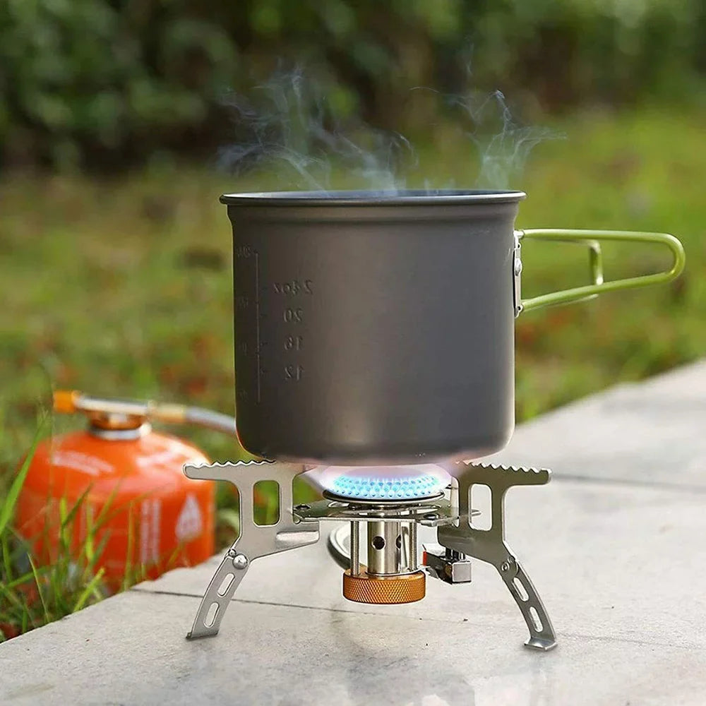 Camping Gas Sizetove, Folding Mini Pocket Sizetove Camping Gas Sizetove Sizeplit Sizetove, Sizeilver