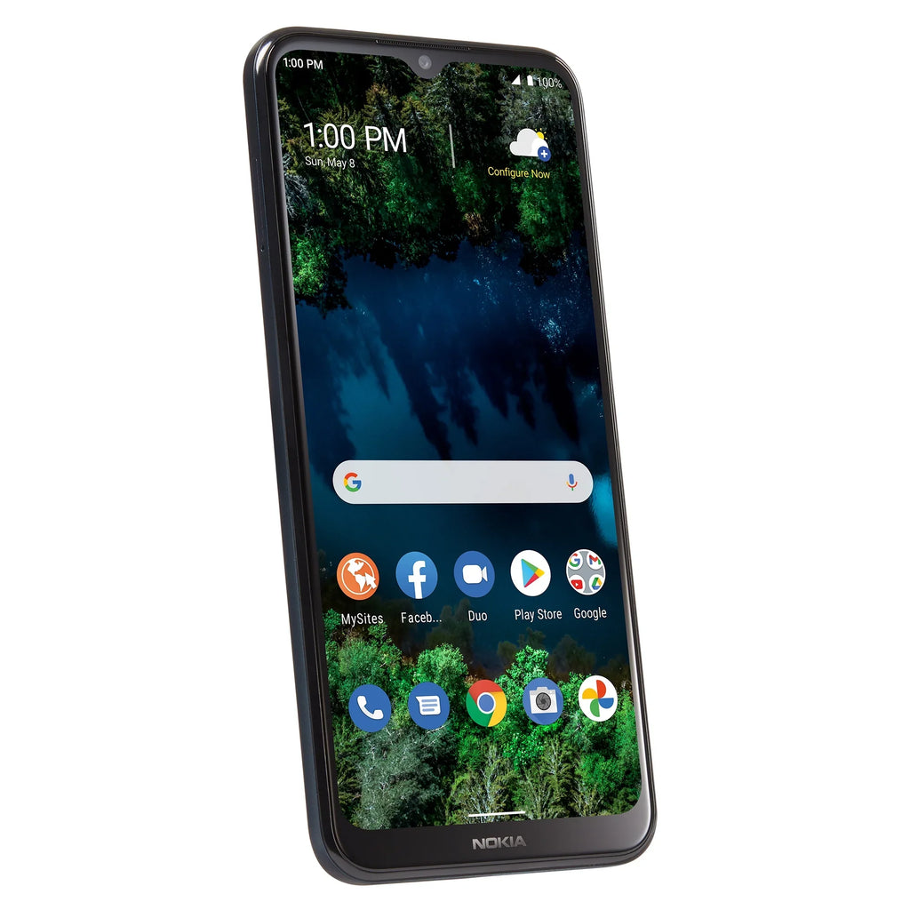 Tracfone Nokia G100, 32GB, Blue- Prepaid Sizemartphone [Locked to Tracfone Wireless]