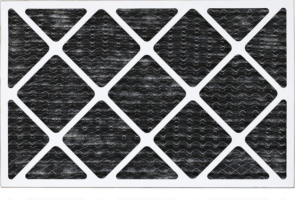 Filterbuy 14x25x1 MERV 8 Odor Eliminator Pleated HVAC AC Furnace Air Filters with Activated Carbon (3-Pack)