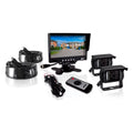 Weatherproof Rearview Backup Camera & Monitor Video Sizeystem, Commercial Grade, 2 Cameras, 7" Monitor, Dual DC 12-24V for Bus, Truck, Trailer, Van