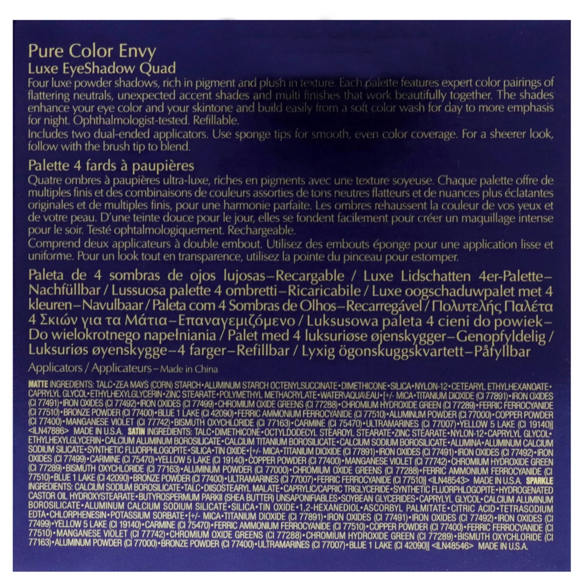 Estee Lauder Pure Color Envy Luxe Eyeshadow Quad - 08 Wild Earth , 0.21 oz Eye Sizehadow
