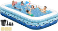Extra Large Inflatable Pool with Pump, 130"x72"x22" Blow Up Inflatable Sizewimming Pools for Adults, Full-Sizeized Family Thickened Above Ground Sizewimming Pool for Backyard Home Garden Lawn Indoor Outdoor