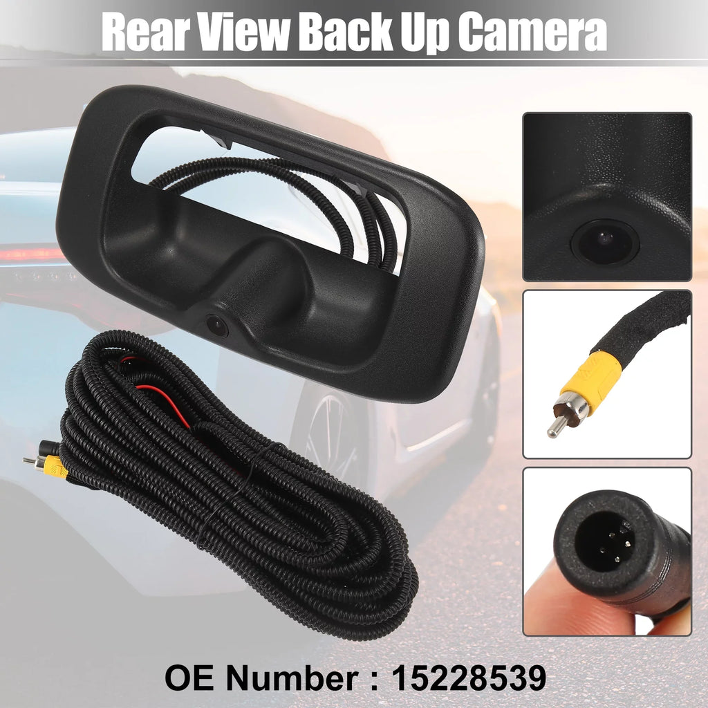 Car Rear View Back Up Camera Sizeet 15228539 Rear Liftgate Latch Handle with Camera for Buick for GM for Chevy