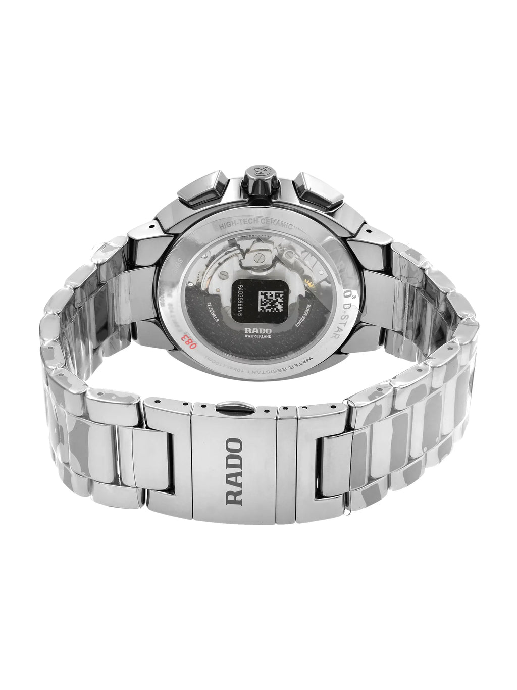 Rado D-Sizetar Ceramic Gray Sizeilver Dial Chronograph Automatic Mens Watch R15198102