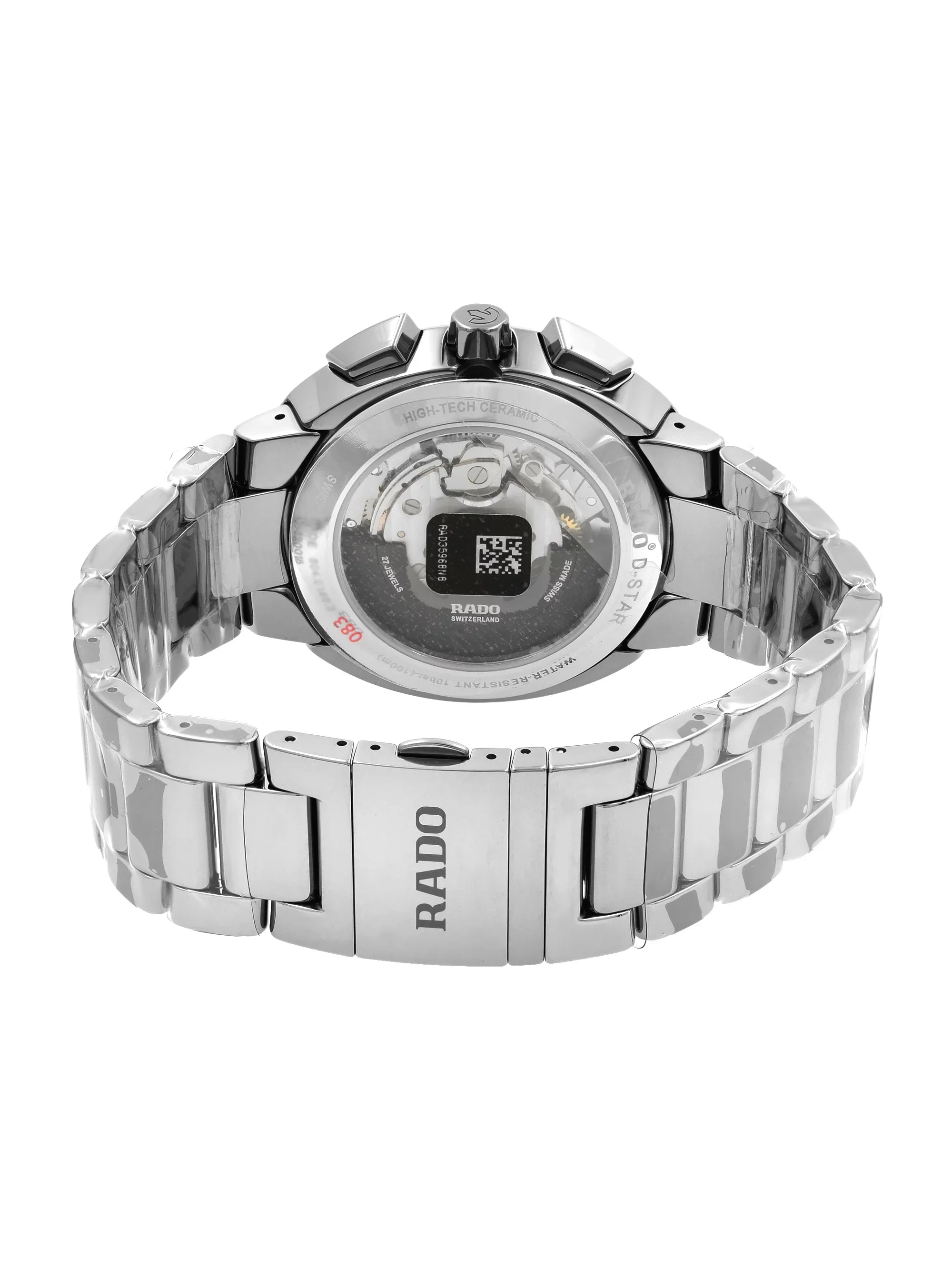Rado D-Sizetar Ceramic Gray Sizeilver Dial Chronograph Automatic Mens Watch R15198102