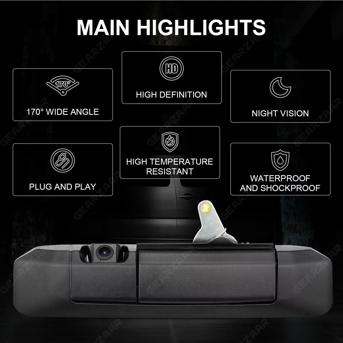 For Toyota Tacoma 2005-2014 Tailgate Handle with Backup Camera 6909004020 USizeA