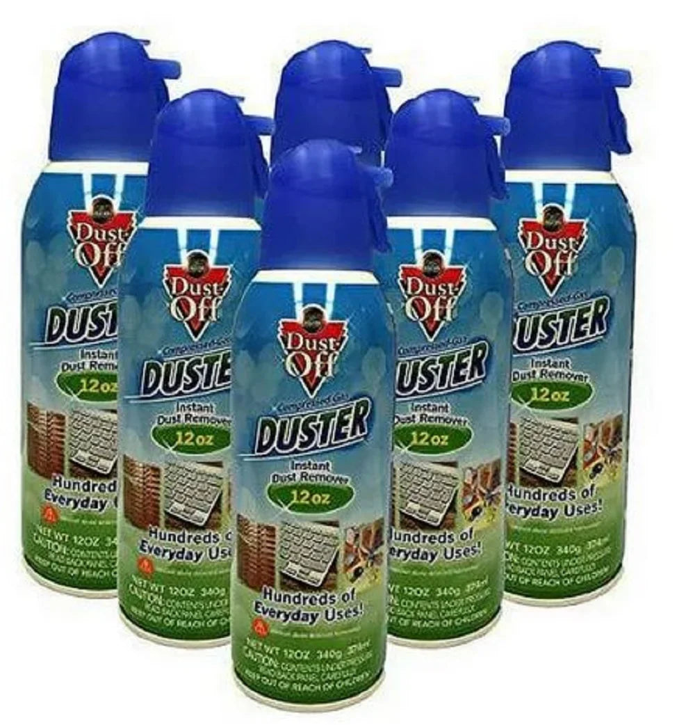 Dust-Off Compressed Gas Duster, 12 oz, 6 Count