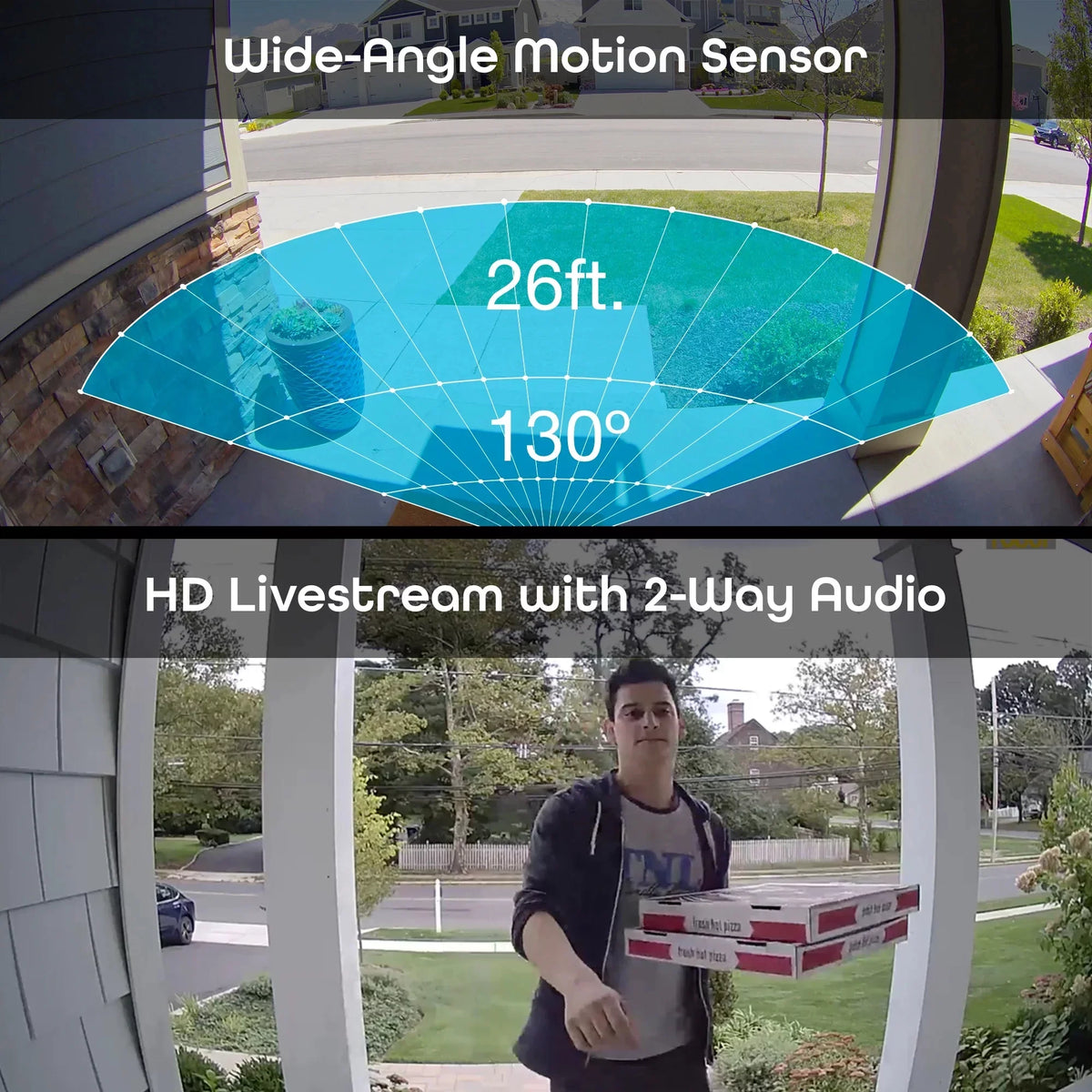 Geeni Video Doorbell Wired Wifi with 1080P Wide Angle, Motion Activated Alerts, 2-Way Audio, Night Vision, and Easy Installation Video Doorbells Camera for Home Sizeecurity