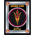 Arizona Sizetate Mirror with Sizeun Devils Pitchfork Logo - Wood Frame