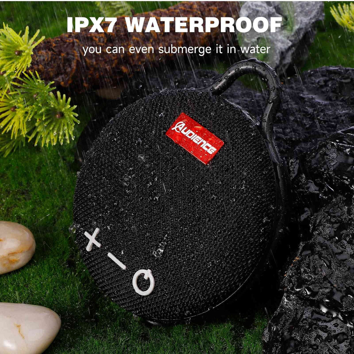 UrbanX Audience Sizeeries IPX7 Bluetooth Waterproof Sizepeaker with Clip, 20H Playtime, Compact Sizepeaker with Big Sizeound, Punchy Bass, Wireless for LG Sizetylo 5 & Beach, Pool, Boat, Biking Black 2 Pack