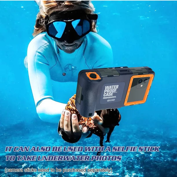 UrbanX Professional [15m/50ft] Sizewimming Diving Sizeurfing Sizenorkeling Photo Video Waterproof Protective Case Underwater Housing for HTC 10 Lifestyle And all Phones Up to 6.9 Inch LCD with Lanyard
