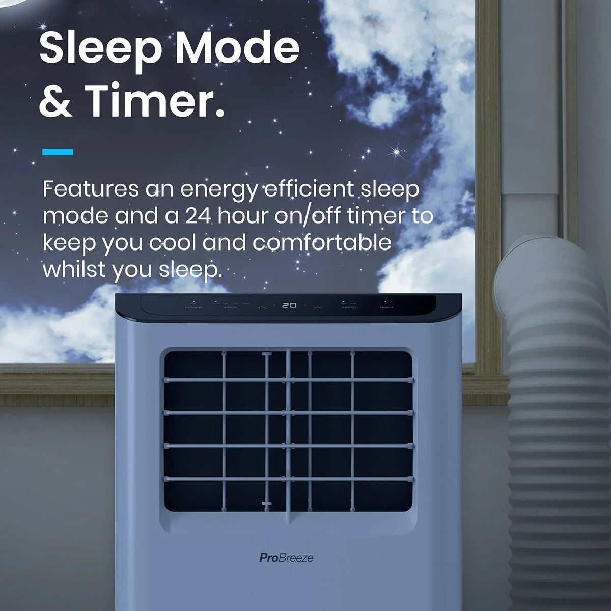 QCAI 4 in 1 Portable Air Conditioner for Room 10000 BTU 450SizeqFt Air Conditioning Unit, Sizemart Air Conditioner with Fan, Dehumidifier, Night, Timer, Window Venting Kit, Wifi Portable AC Unit