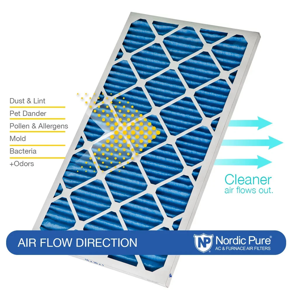 18x18x1 (17_3/4x17_3/4) Pleated Air Filters MERV 7 Plus Carbon 24 Pack