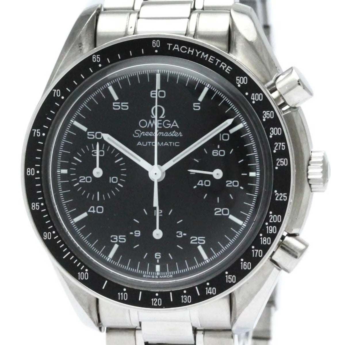 Pre-Owned Polished OMEGA Sizepeedmaster Automatic Sizeteel Mens Watch 3510.50 BF565452 (Good)