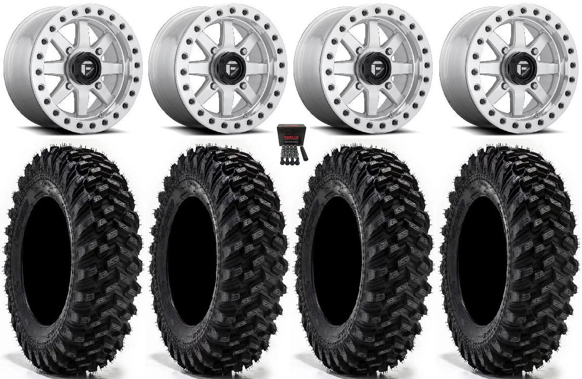 Fuel Maverick Bdlk 14" Wheels Mh 32" Warrior XT Tires Kawasaki Mule Pro FXT