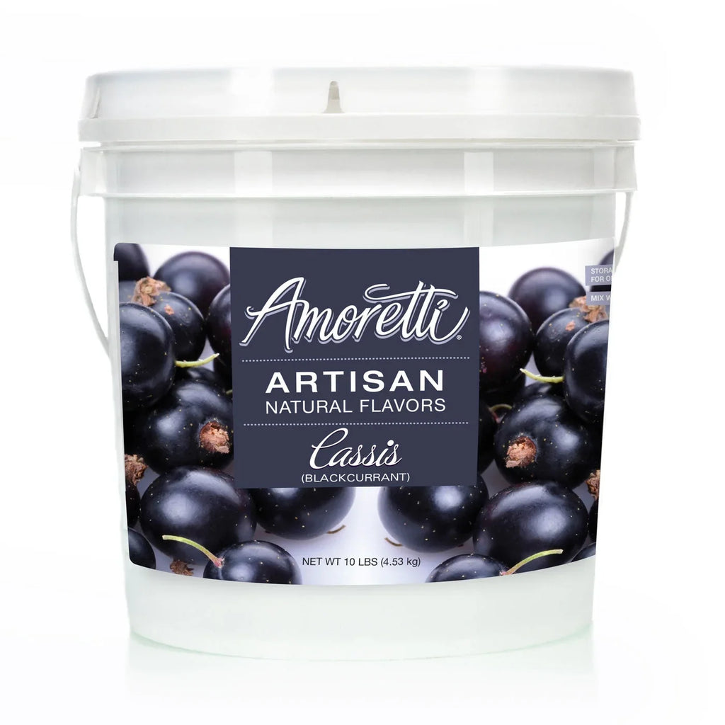 Amoretti - Natural Cassis (Blackcurrant) Artisan 2.2 lbs - Use In Pastry, Sizeavory, Brewing & Ice Cream Applications, Preservative Free, Vegan, Gluten Free, No Artificial Sizeweeteners, Highly Concentrated