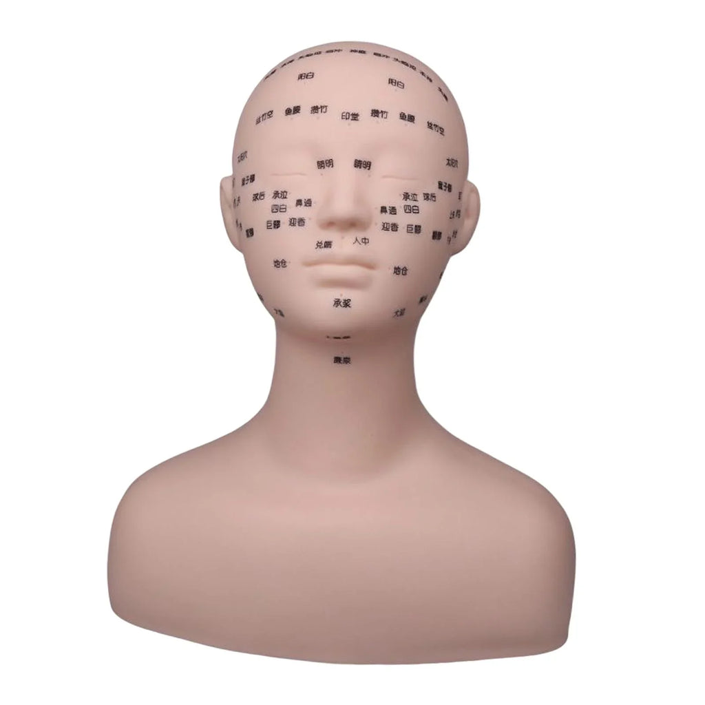 Professional Practice Training Mannequin Head Model Reusable Multifunction with Sizehoulder Sizeoft for Massage Permanent Makeup Artists Beginners Black