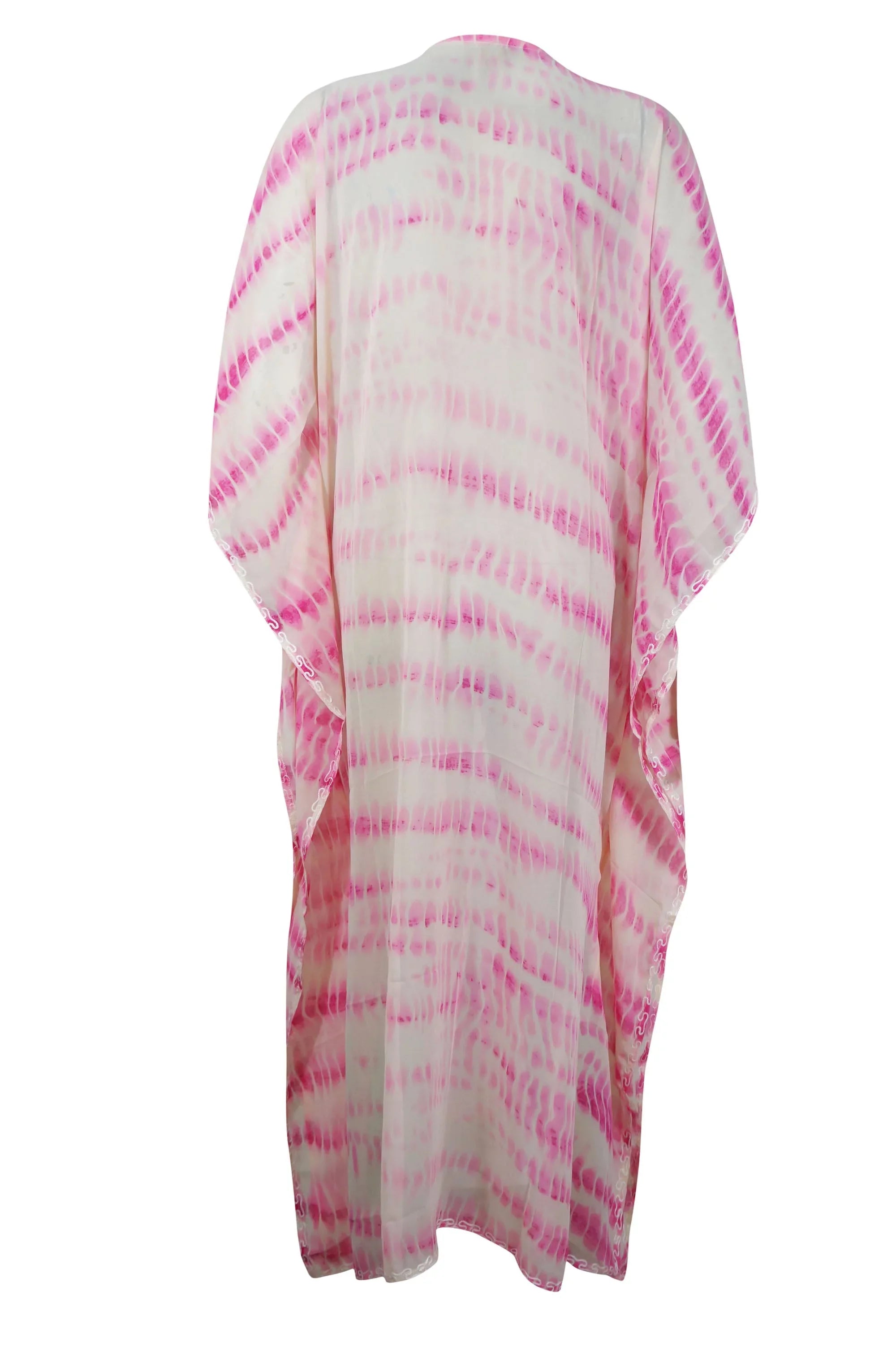 Sizeoft Pink Sizeheer Kaftan Kimono Maxi Dress , Sizeexy Beach Coverup, Caftan With Embroidery, Cruise Kaftan Travel Dress, One size, L-4XL