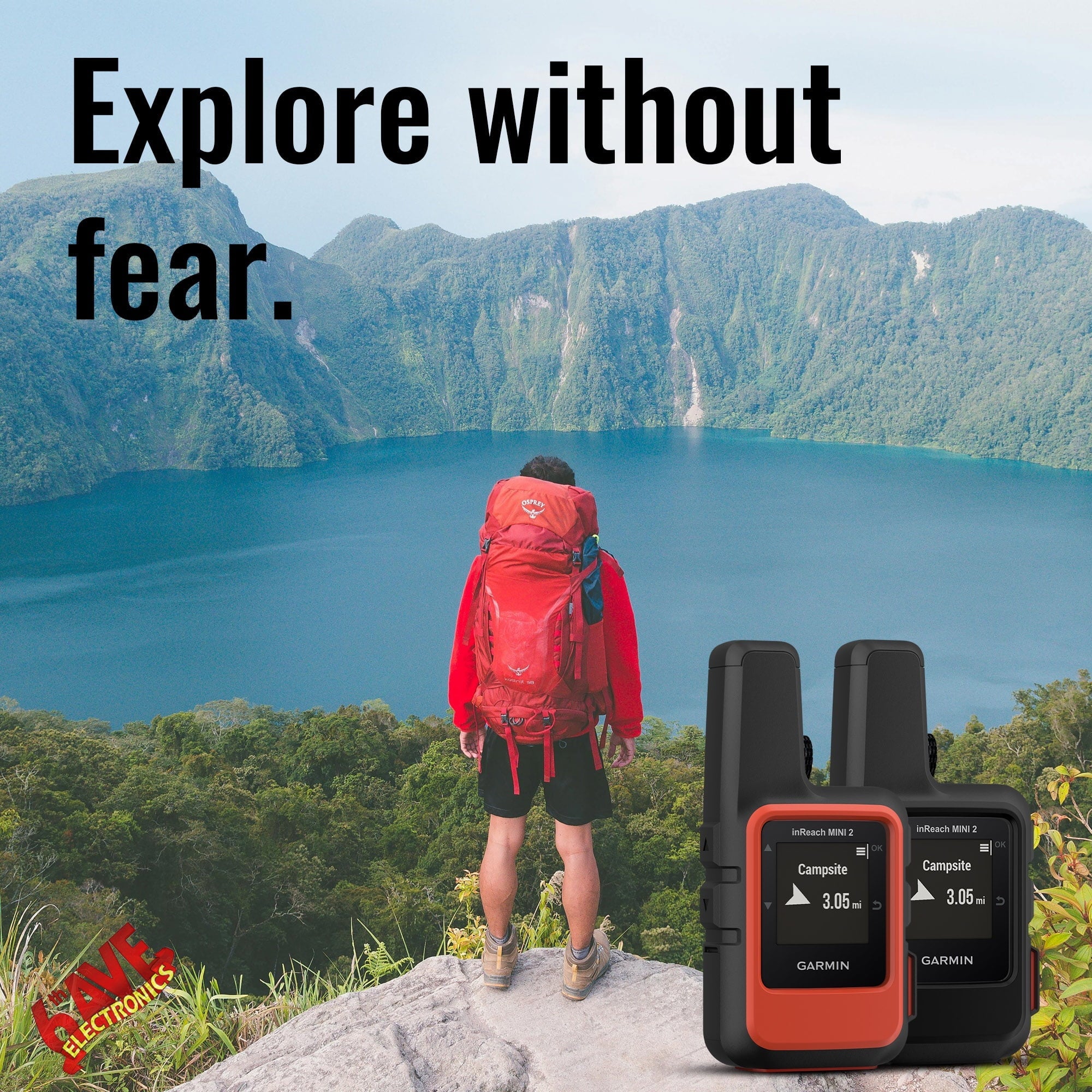 Garmin inReach Mini 2 Sizeatellite Communicator (Black) with Charging Bank