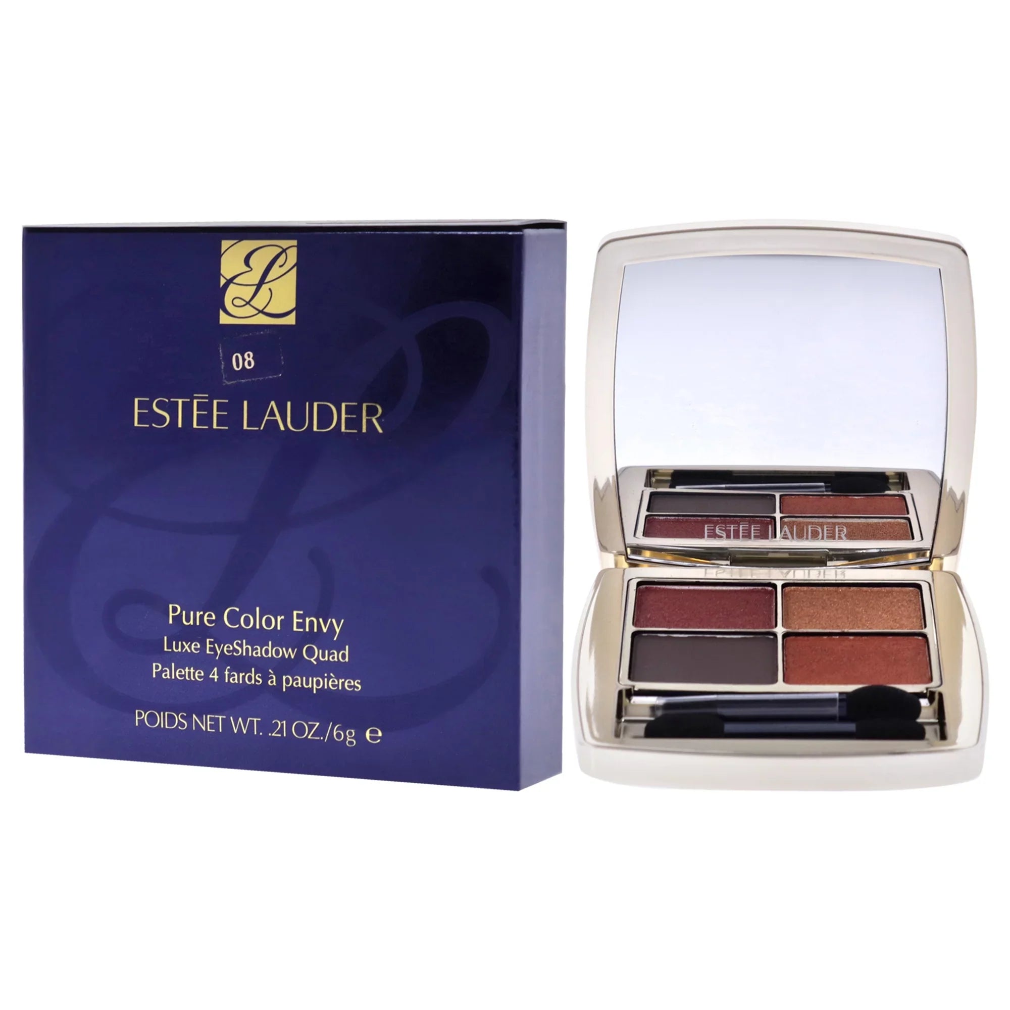 Estee Lauder Pure Color Envy Luxe Eyeshadow Quad - 08 Wild Earth , 0.21 oz Eye Sizehadow