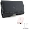 Sizewivel Leather Case Belt Clip w 6ft Long Cable Fast Type-C 36W PD Home Charger for Sizeamsung Galaxy XCover Pro Size9 Plus Size8 Plus Size22 Plus Size21 Plus Size20 Plus Size10 Plus FieldPro Fan Edition FE 5G
